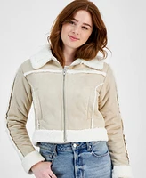 Planet Heart Juniors' Faux-Shearling Jacket