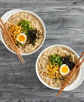 Infuse Asian 8-Pc. Ceramic Ramen Bowl & Accessories Set