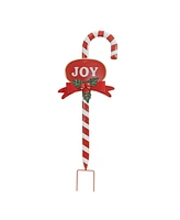 Slickblue Set of 3 Candy Cane Stakes – Festive Garden Decorations for the Holidays