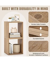 Sugift 2 Cubes Stackable Bookcase for Living Room and Study