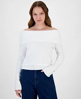 Hippie Rose Juniors' Off-The-Shoulder Sweater