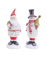 Slickblue Set of 6 Santa and Snowman Decorations – Perfect for Holiday and Winter Festivities