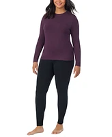 Cuddl Duds Plus Size Softwear Long-Sleeve Crewneck Top