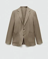 Mango Men's Linen Suit Blazer