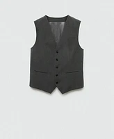 Mango Men's Super Stretch Fabric Suit Vest