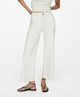 Mango Women's Catherin Culotte High Rise Jeans