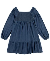 Levi's Little Girls Long Sleeve Smocked Top Dress