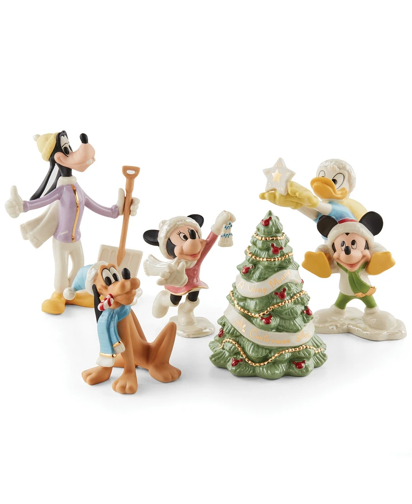 Lenox Disney Winter Fun 5 Piece Figurine Set