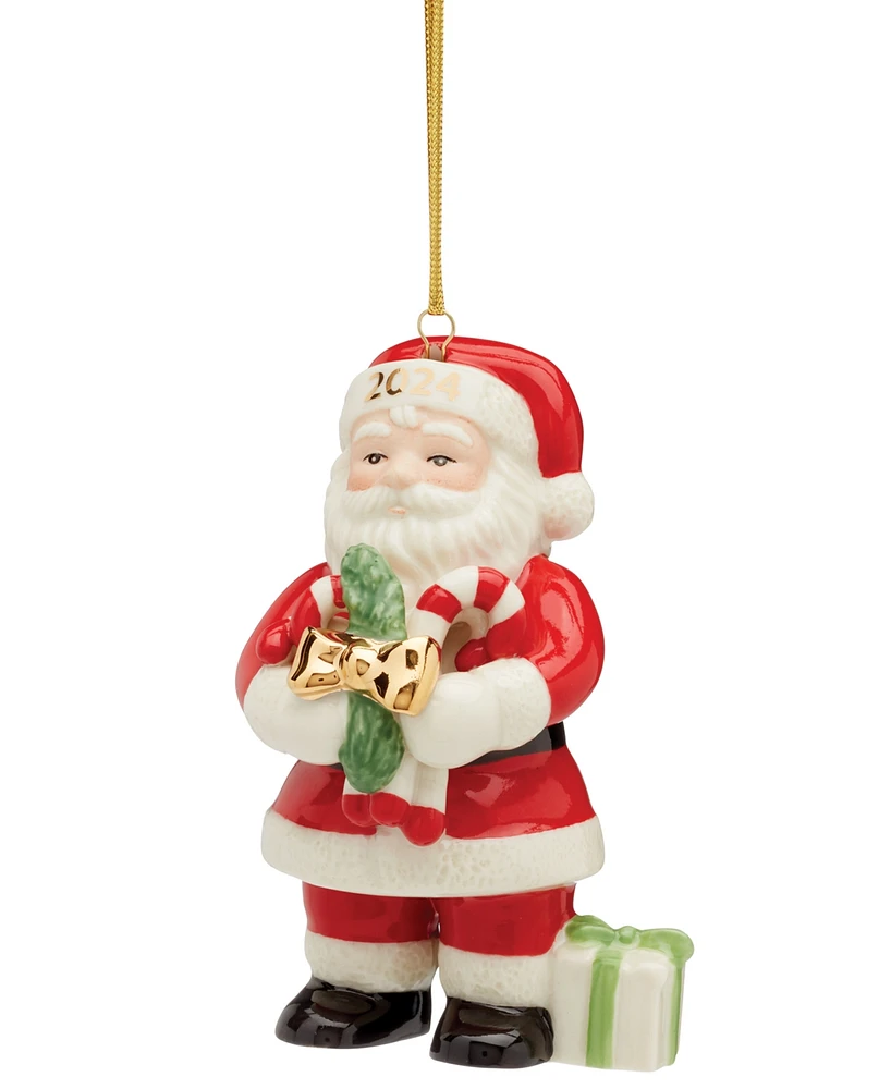 Lenox 2024 Santa with Candy Canes Ornament