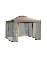 Skonyon 10 Feet x 10 Feet Awning Patio Screw-free Structure Canopy Tent