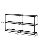 Streamdale Furniture 2-Pack 3-Tier Wire Storage Shelves with Covers