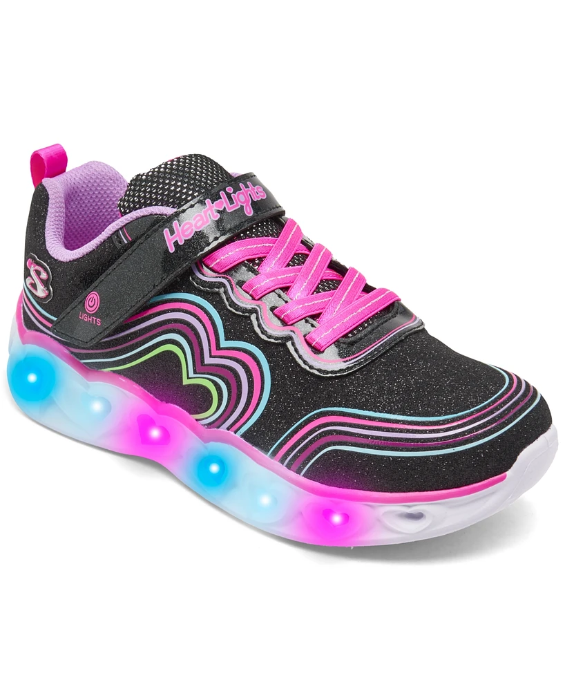 Skechers Little Girls Heart Lights