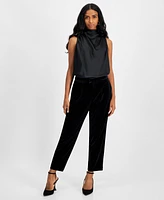 I.n.c. International Concepts Petite High Rise Velvet Pants, Created for Macy's