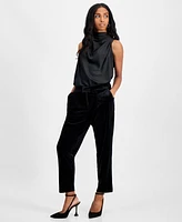 I.n.c. International Concepts Petite High Rise Velvet Pants, Created for Macy's