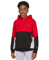 Champion Big Boys Colorblocked Pieced Logo Hoodie