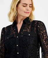 I.n.c. International Concepts Petite Lace Top, Created for Macy's