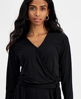 I.n.c. International Concepts Petite Wrap-Style Jumpsuit, Created for Macy's