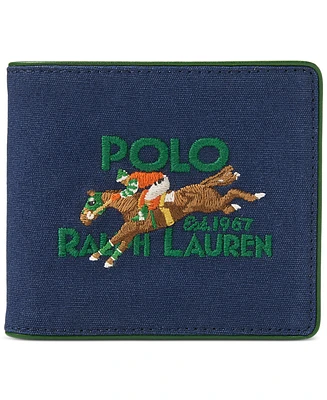 Polo Ralph Lauren Men's Equestrian Canvas & Leather Wallet