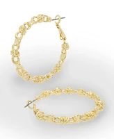 Steve Madden Knot Link Hoop Earrings