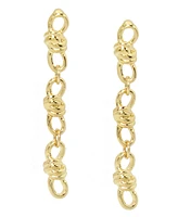 Steve Madden Gold Knot Linear Earrings