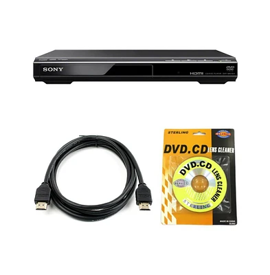 Sony Dvp-SR510H 1080p Upscaling Dvd Player with Hdmi Cable and Dvd Lens Cleaner