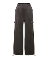 Olsen Women's Wide Leg Sateen Pull-On Pant