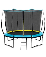 Simplie Fun Durable Outdoor Trampoline with Rust-Proof Steel Frame and Safety Features