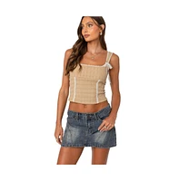 Edikted Women's Textured Bustier Top