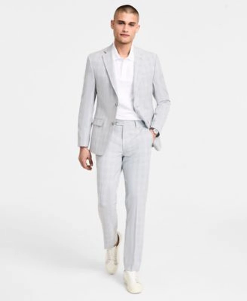 Alfani Mens Slim Fit Plaid Suit Separates Created For Macys