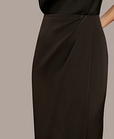 Donna Karan New York Women's Faux-Wrap Satin Skirt