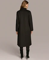 Donna Karan New York Women's Buckle Front Wool Blend Coat