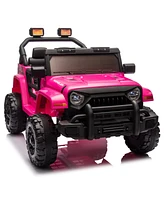 Streamdale Furniture 12V Kids Electric Ride-On Car w/ Remote, Music, Suspension, Headlights