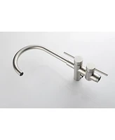 Mount Bathtub Faucet Freestanding Tub Filler Brushed Nickel Standing High Flow Shower Faucets