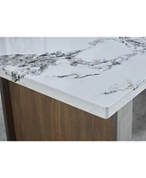 Streamdale Furniture Elegant Marble Mdf Dining Table for 6-8