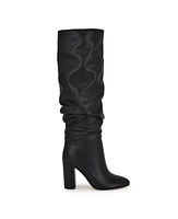 Nine West Women's Magnett Block Heel Slouchy Knee High Boots