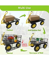 Streamdale Furniture Sturdy Garden Cart 1400 Lbs Load Capacity, Steel Mesh Bed