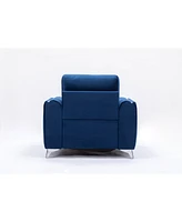 Simplie Fun Wenona Chair, Blue Velvet