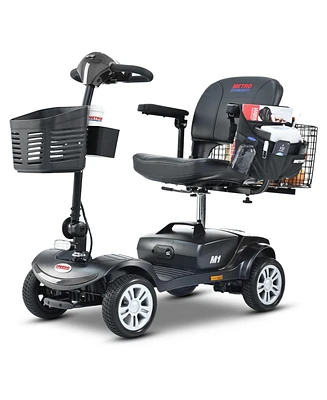 Streamdale Furniture Compact Travel Mobility Scooter: 300W Motor, 300lbs Capacity, Gloss Black