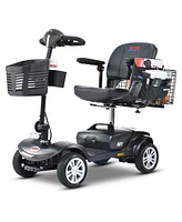 Streamdale Furniture Compact Travel Mobility Scooter: 300W Motor, 300lbs Capacity, Gloss Black