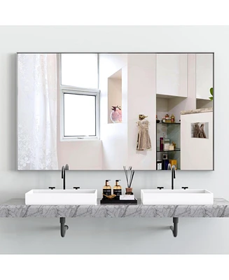 Simplie Fun 60x36" Oversized Rectangle Mirror with Removable Tray