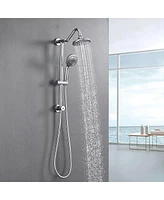 Streamdale Furniture 6 Inch Rain Shower Head With Handheld Shower Head Bathroom Rain Shower System