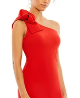 Mac Duggal Women's Bow One Shoulder Evening Gown