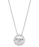 Grown With Love Lab Grown Diamond Openwork Halo Pendant Necklace (3/4 ct. t.w.) in 14k White Gold, 16" +2" extender