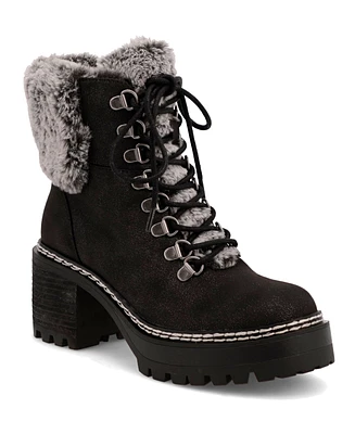 Mia Women's Tiler Cold Weather Lace Up Cozy Combat Booties