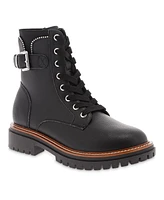 Mia Women's Foster Water-Resistant Leather Combat Boots