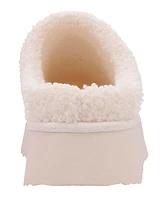 Mia Women's Icicle Slip-On Cozy Shearling Platform Slippers