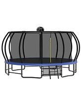 Streamdale Furniture 16 ft Trampoline with Safety Net Fun and Safe Outdoor Jumping Space