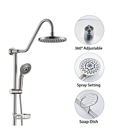 Streamdale Furniture 8" Rain Shower Head with Handheld System and Tub Spout