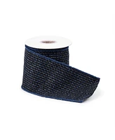 Slickblue Set of 2 Wired Polyester/Cotton Ribbons – Versatile for Crafting and Decor