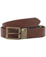 Barbour Men's Reversible Tartan to Leather Belt